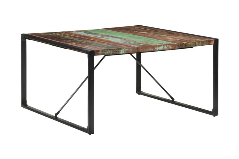 Matbord 140x140x75 cm massivt återvunnet trä - Flerfärgad - Möbler - Bord & matgrupper - Matbord & köksbord
