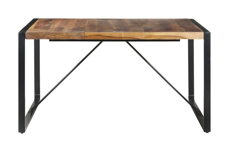 Matbord 140x140x75 cm massivt trä med sheshamfinish - Brun - Möbler - Bord & matgrupper - Matbord & köksbord