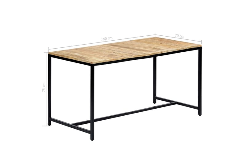Matbord 140x70x75 cm massivt grovt mangoträ - Brun - Möbler - Bord & matgrupper - Matbord & köksbord