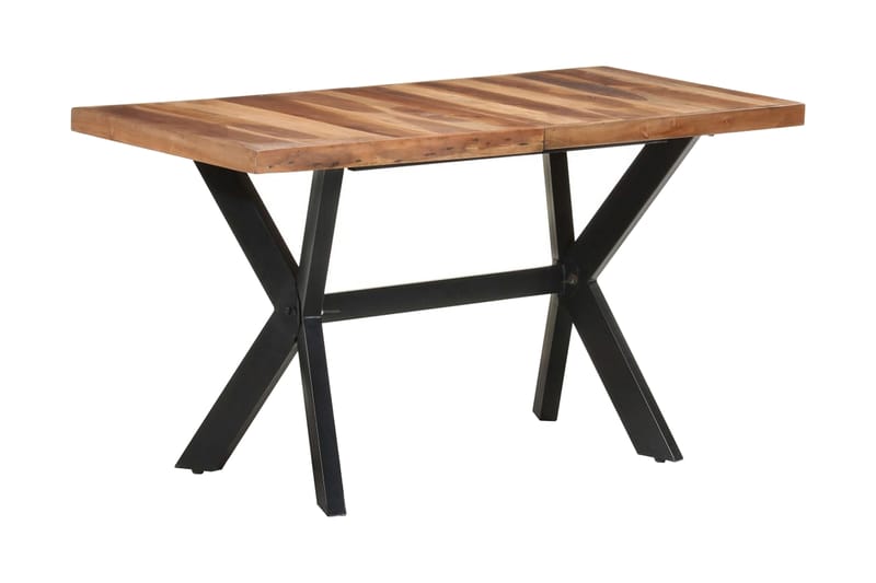Matbord 140x70x75 cm massivt trä med sheshamfinish - Brun - Möbler - Bord & matgrupper - Matbord & köksbord