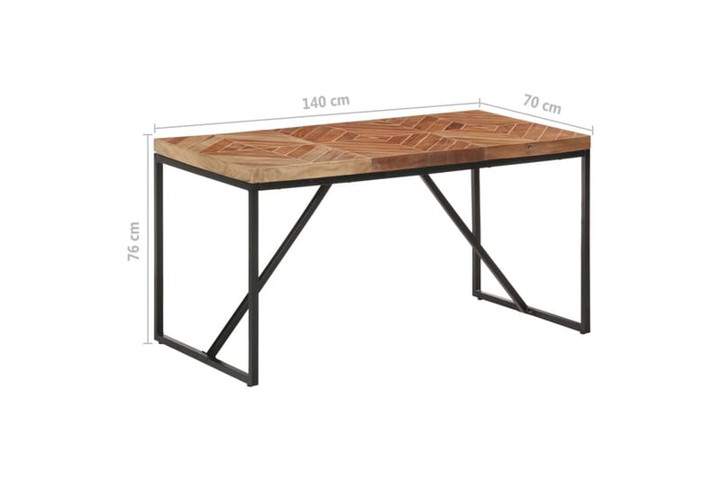 Matbord 140x70x76 cm massivt akaciaträ och mangoträ - Brun - Möbler - Bord & matgrupper - Matbord & köksbord