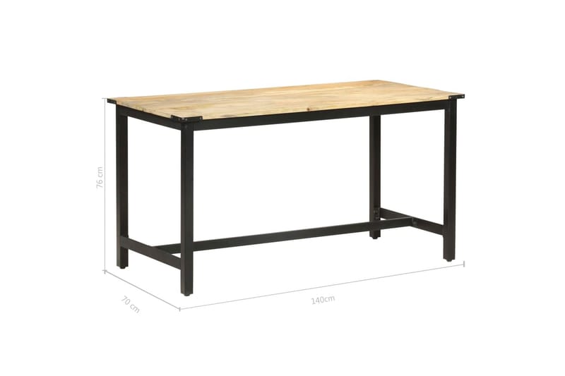 Matbord 140x70x76 cm massivt grovt mangoträ - Brun - Möbler - Bord & matgrupper - Matbord & köksbord
