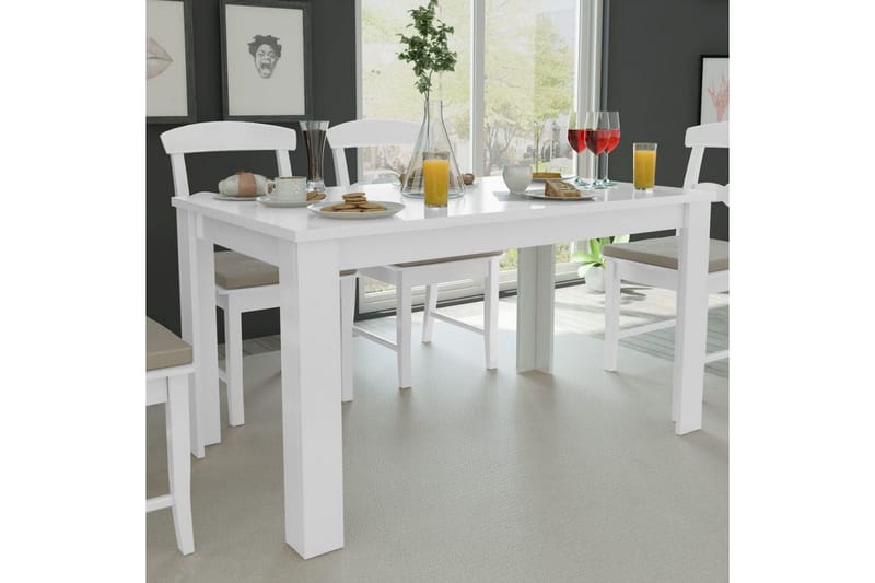Matbord 140x80x75 cm vit - Vit - Möbler - Bord & matgrupper - Matbord & köksbord