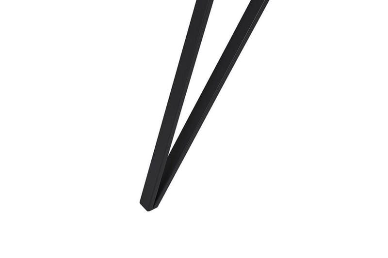 Matbord 150 x 80 cm marmor effekt/svart MOLDEN - Vit - Möbler - Bord & matgrupper - Matbord & köksbord