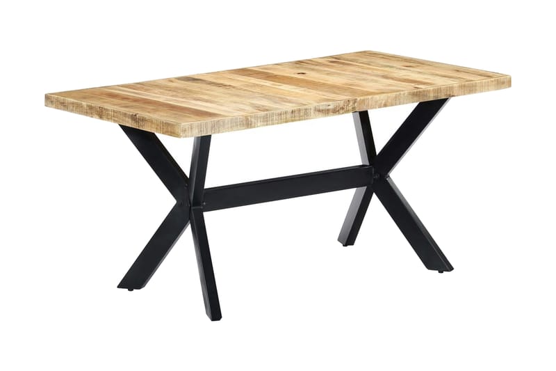 Matbord 160x80x75 cm massivt grovt mangoträ - Brun - Möbler - Bord & matgrupper - Matbord & köksbord
