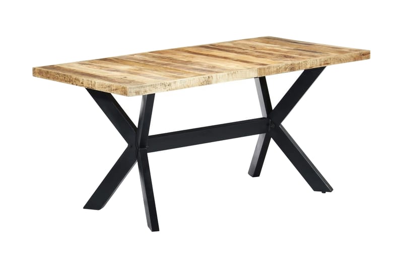 Matbord 160x80x75 cm massivt grovt mangoträ - Brun - Möbler - Bord & matgrupper - Matbord & köksbord