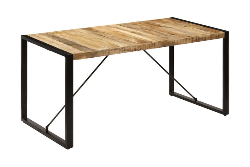 Matbord 160x80x75 cm massivt mangoträ - Brun - Matbord & köksbord