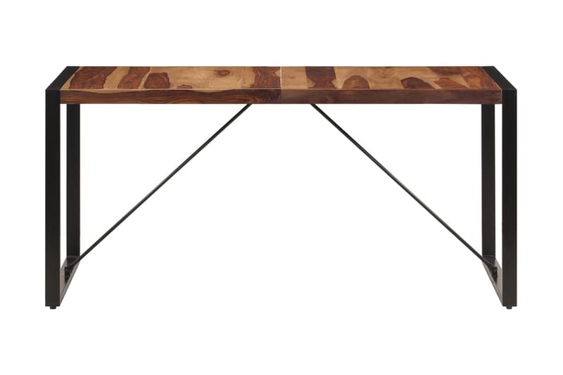Matbord 160x80x75 cm massivt shesamträ - Brun - Matbord & köksbord