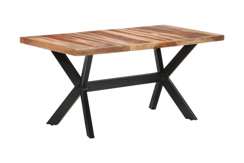 Matbord 160x80x75 cm massivt trä med sheshamfinish - Brun - Möbler - Bord & matgrupper - Matbord & köksbord