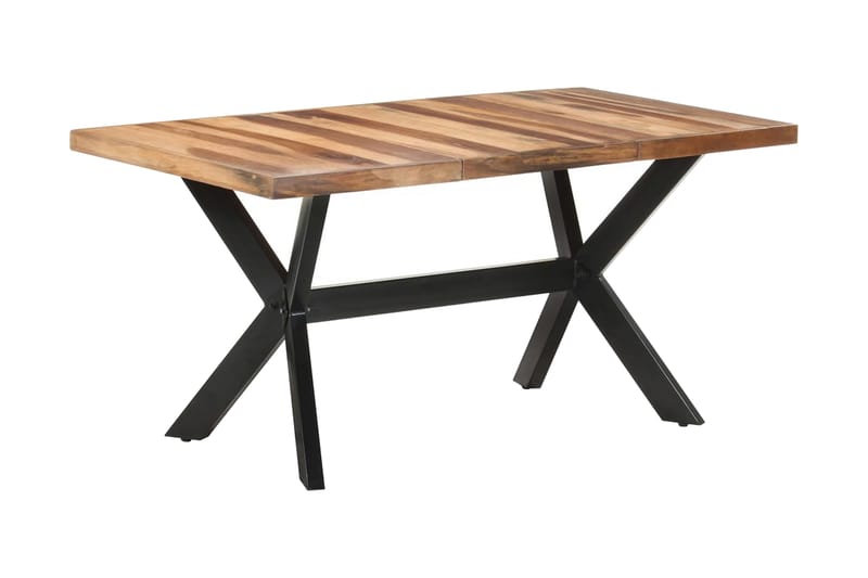 Matbord 160x80x75 cm massivt trä med sheshamfinish - Brun - Möbler - Bord & matgrupper - Matbord & köksbord