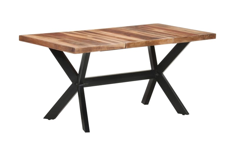Matbord 160x80x75 cm massivt trä med sheshamfinish - Brun - Möbler - Bord & matgrupper - Matbord & köksbord