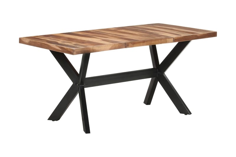 Matbord 160x80x75 cm massivt trä med sheshamfinish - Brun - Möbler - Bord & matgrupper - Matbord & köksbord