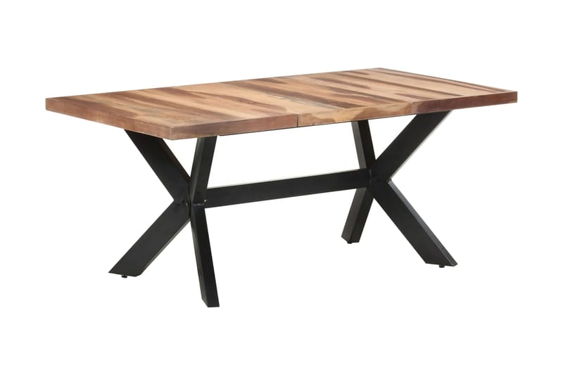 Matbord 180x90x75 cm massivt trä med sheshamfinish - Brun - Möbler - Bord & matgrupper - Matbord & köksbord