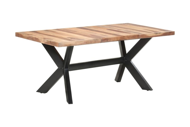 Matbord 180x90x75 cm massivt trä med sheshamfinish - Brun - Möbler - Bord & matgrupper - Matbord & köksbord