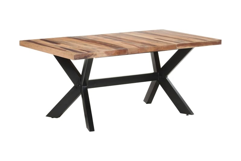 Matbord 180x90x75 cm massivt trä med sheshamfinish - Brun - Möbler - Bord & matgrupper - Matbord & köksbord