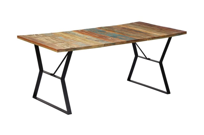 Matbord 180x90x76 cm massivt återvunnet trä - Flerfärgad - Möbler - Bord & matgrupper - Matbord & köksbord