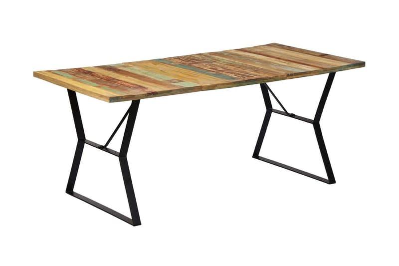 Matbord 180x90x76 cm massivt återvunnet trä - Flerfärgad - Möbler - Bord & matgrupper - Matbord & köksbord