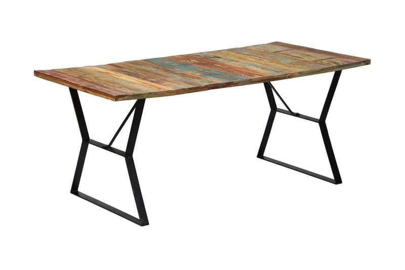 Matbord 180x90x76 cm massivt återvunnet trä - Flerfärgad - Möbler - Bord & matgrupper - Matbord & köksbord