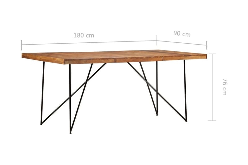 Matbord 180x90x76 cm massivt akaciaträ - Brun - Möbler - Bord & matgrupper - Matbord & köksbord