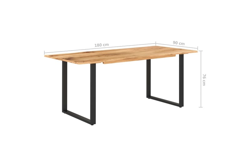 Matbord 180x90x76 cm massivt akaciaträ - Brun - Möbler - Bord & matgrupper - Matbord & köksbord