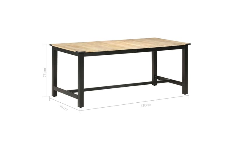 Matbord 180x90x76 cm massivt grovt mangoträ - Brun - Möbler - Bord & matgrupper - Matbord & köksbord