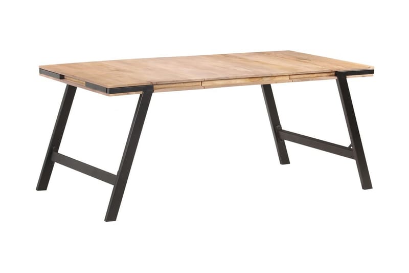 Matbord 180x90x76 cm massivt mangoträ - Brun - Matbord & köksbord