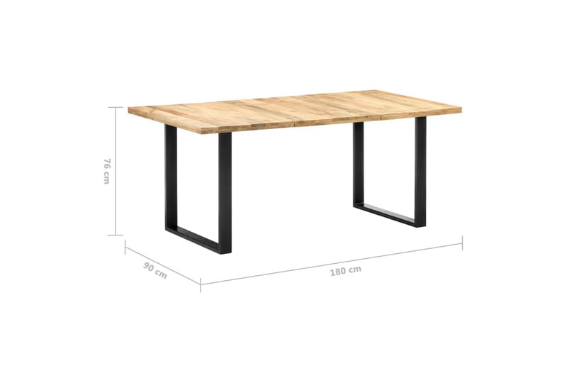 Matbord 180x90x76 cm massivt mangoträ - Flerfärgad - Möbler - Bord & matgrupper - Matbord & köksbord