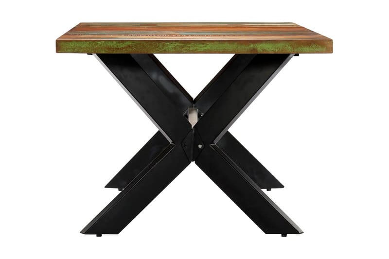 Matbord 200x100x75 cm massivt återvunnet trä - Flerfärgad - Matbord & köksbord