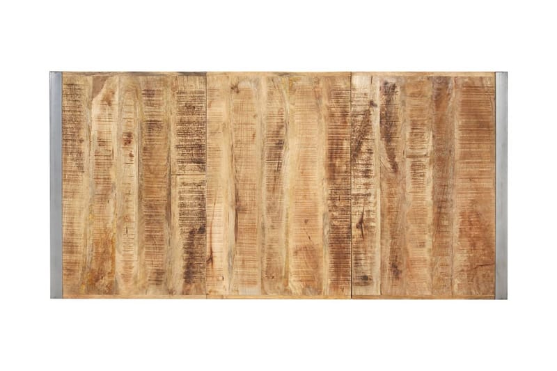 Matbord 200x100x75 cm massivt grovt mangoträ - Brun - Matbord & köksbord