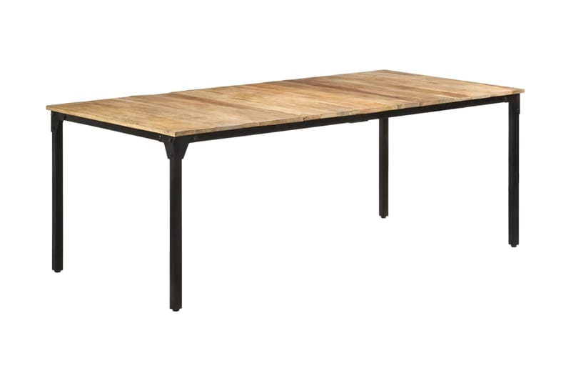 Matbord 200x100x76 cm grovt mangoträ - Brun - Matbord & köksbord
