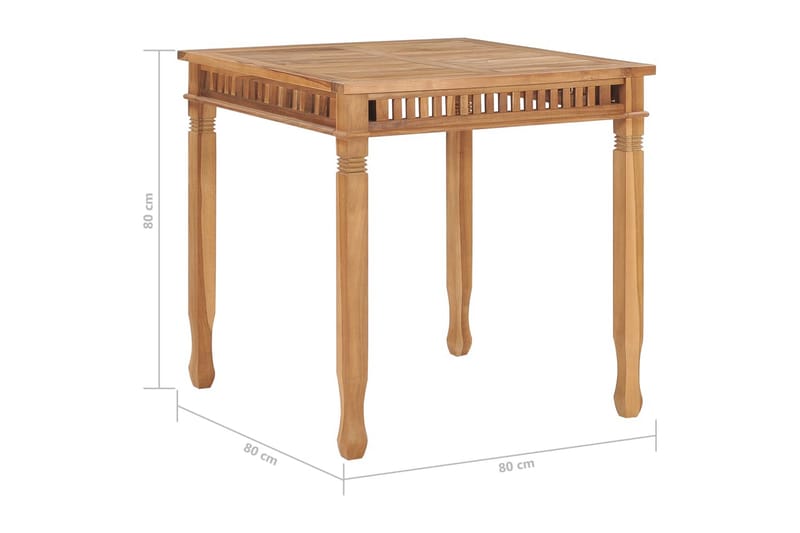 Matbord 80x80x80 cm massiv teak - Brun - Möbler - Bord & matgrupper - Matbord & köksbord