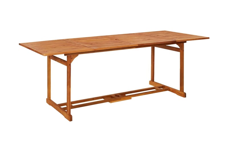 Matbord för trädgården 220x90x75 cm massiv akacia - Brun - Matbord & köksbord