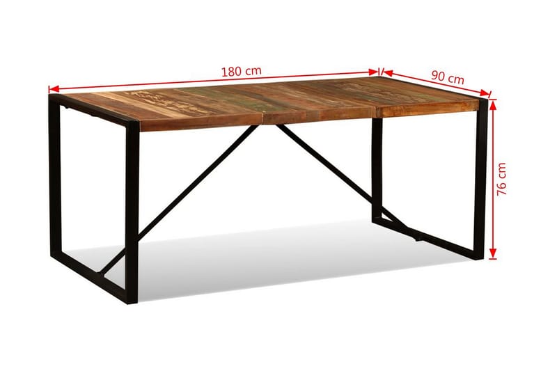 Matbord i massivt återvunnet trä 180 cm - Brun - Möbler - Bord & matgrupper - Matbord & köksbord