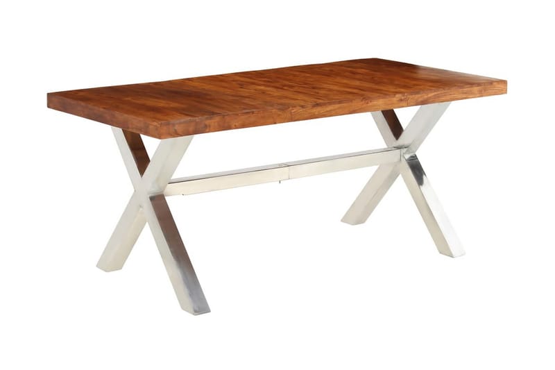 Matbord i massivt trä med shesham-ytbehandling 180x90x76 cm - Brun - Möbler - Bord & matgrupper - Matbord & köksbord