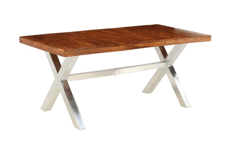 Matbord i massivt trä med shesham-ytbehandling 180x90x76 cm - Brun - Möbler - Bord & matgrupper - Matbord & köksbord