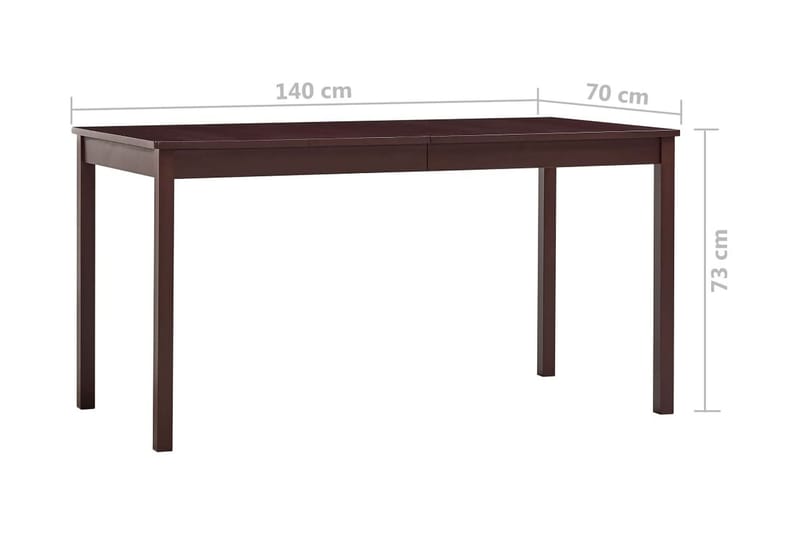 Matbord mörkbrun 140x70x73 cm furu - Brun - Möbler - Bord & matgrupper - Matbord & köksbord