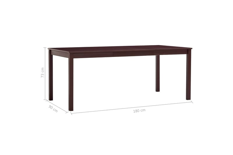 Matbord mörkbrun 180x90x73 cm furu - Brun - Möbler - Bord & matgrupper - Matbord & köksbord