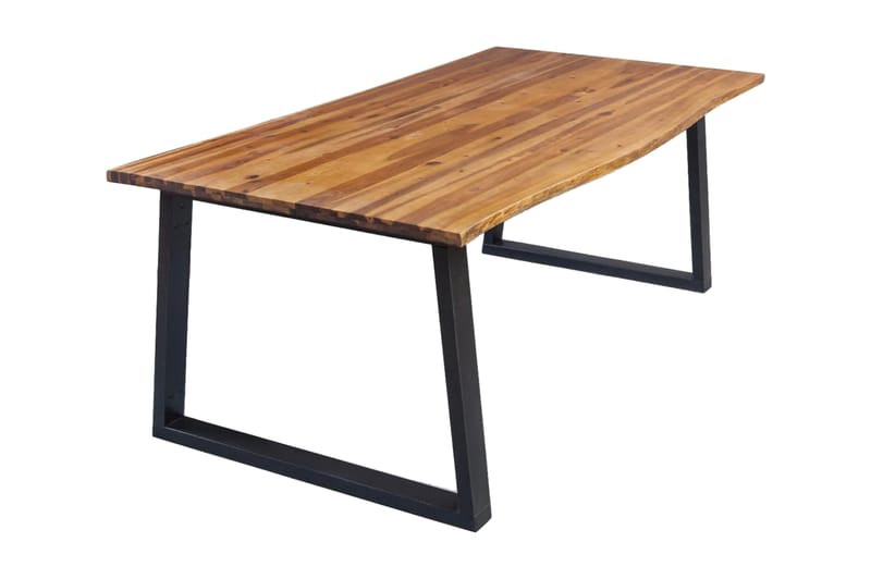 Matbord massivt akaciaträ 200x90 cm - Brun - Matbord & köksbord