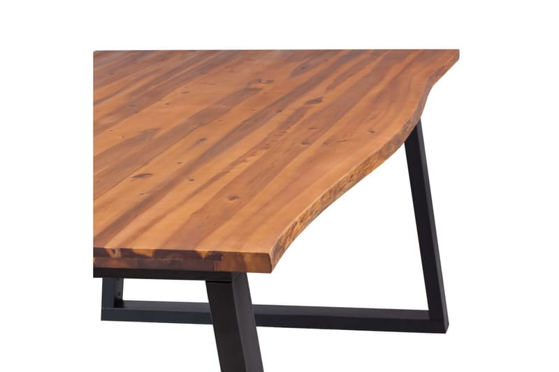Matbord massivt akaciaträ 200x90 cm - Brun - Matbord & köksbord