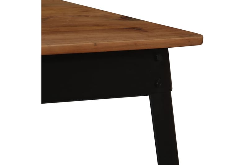 Matbord massivt akaciaträ och stål 120x60x76 cm - Brun - Matbord & köksbord