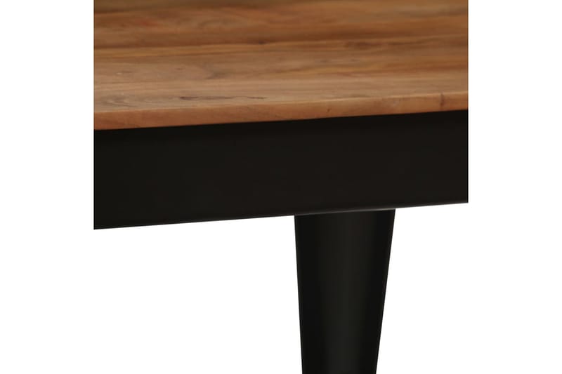 Matbord massivt akaciaträ och stål 120x60x76 cm - Brun - Möbler - Bord & matgrupper - Matbord & köksbord