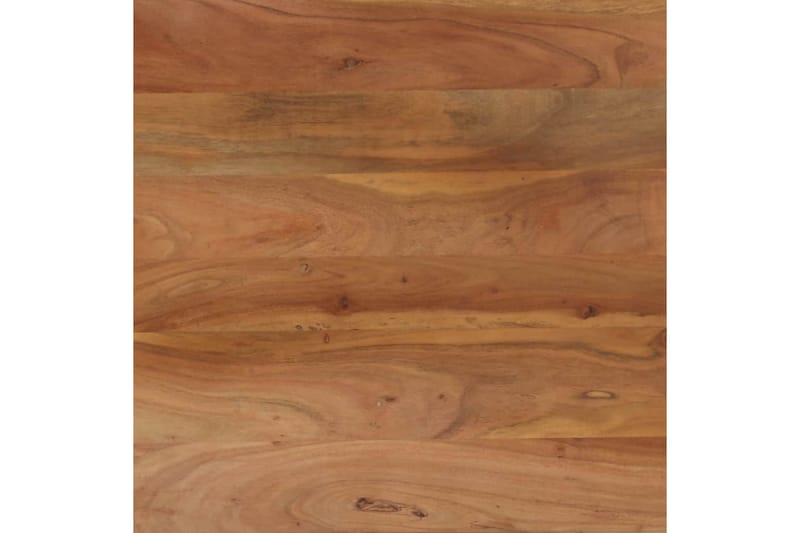 Matbord massivt akaciaträ och stål 120x60x76 cm - Brun - Möbler - Bord & matgrupper - Matbord & köksbord