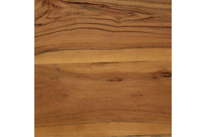 Matbord massivt akaciaträ och stål 75x75x76 cm - Brun - Matbord & köksbord