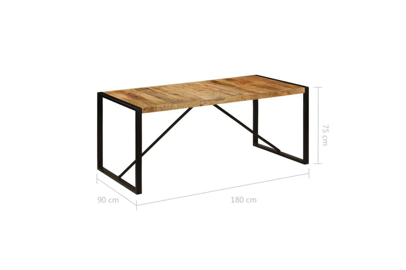 Matbord massivt grovt mangoträ 180 cm - Brun - Möbler - Bord & matgrupper - Matbord & köksbord