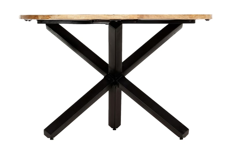 Matbord rund 120x76 cm massivt mangoträ - Brun - Matbord & köksbord