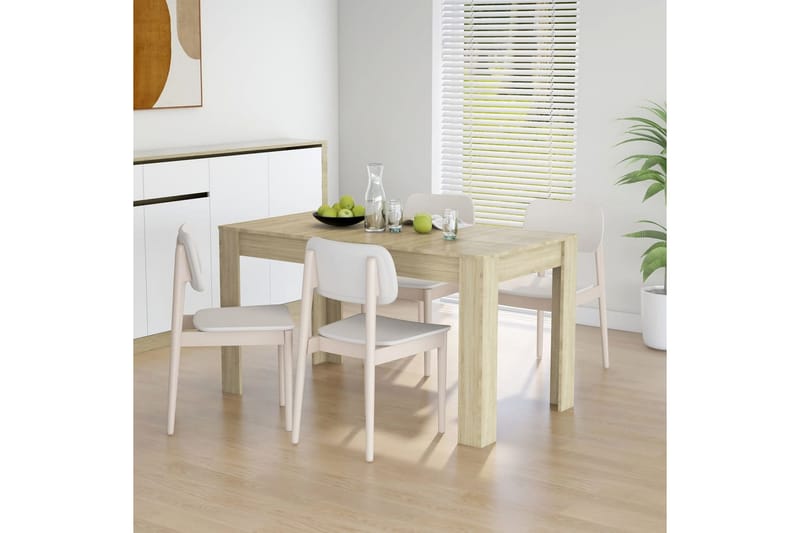 Matbord sonoma-ek 140x74,5x76 cm spånskiva - Brun - Möbler - Bord & matgrupper - Matbord & köksbord