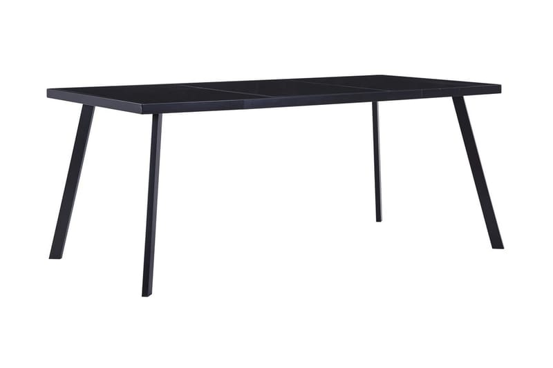 Matbord svart 160x80x75 cm härdat glas - Svart - Möbler - Bord & matgrupper - Matbord & köksbord
