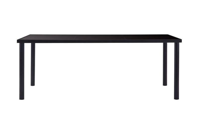 Matbord svart 200x100x75 cm härdat glas - Svart - Matbord & köksbord