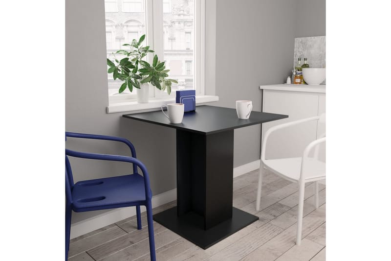 Matbord svart 80x80x75 cm spånskiva - Svart - Möbler - Bord & matgrupper - Matbord & köksbord