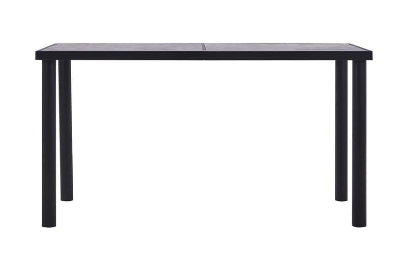 Matbord svart och betonggrå 140x70x75 cm MDF - Svart - Matbord & köksbord - Klaffbord & Hopfällbart bord